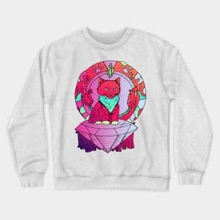 Blue Red Blend 7 Cats and Ancient Stones Crewneck Sweatshirt